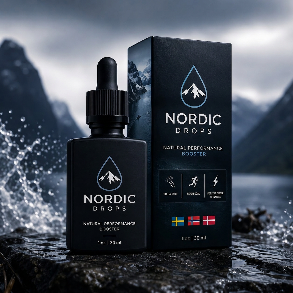 Nordic Dropz flaska och förpackning